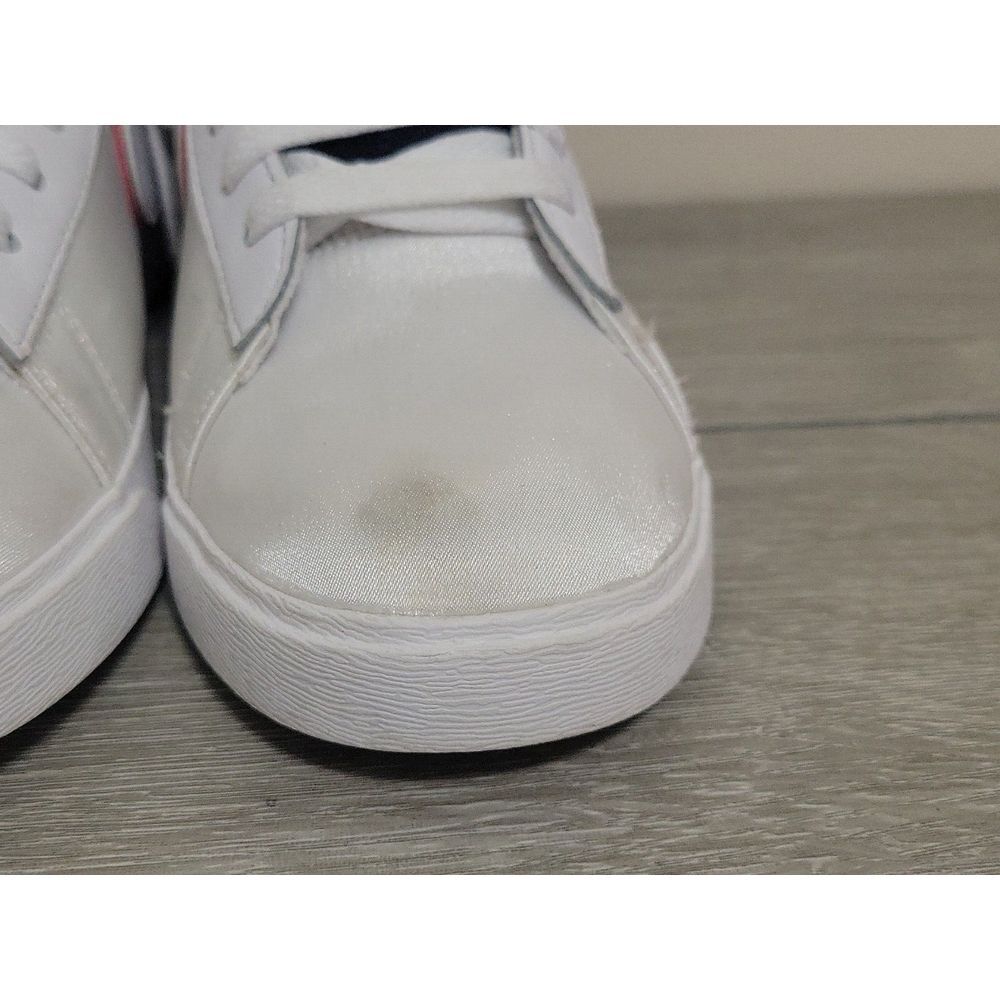 Nike Shoes Womens 8 Blazer Mid Satin Jacket Sneakers Lifestyle Retro White Red - Picture 10 of 11